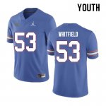 Youth Florida Gators #53 Chase Whitfield NCAA Nike Blue Authentic Stitched College Football Jersey EXB3162VC